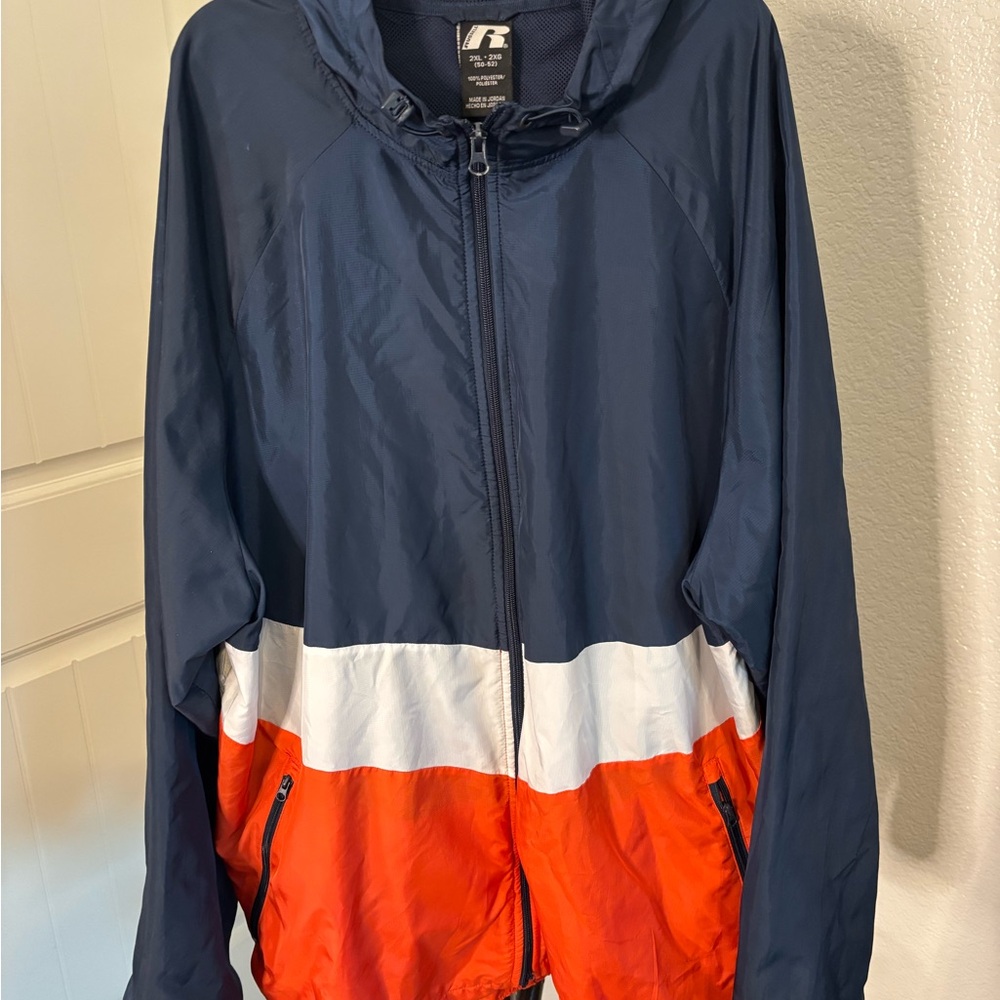 Russell Athletic Navy Mesh Jacket with Black Tag